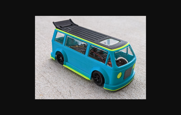 mini-z van bus body by jedwards download free stl model printablescom 3d models hobby & makers rc robotics thingiverse 3d print model - Mito3D