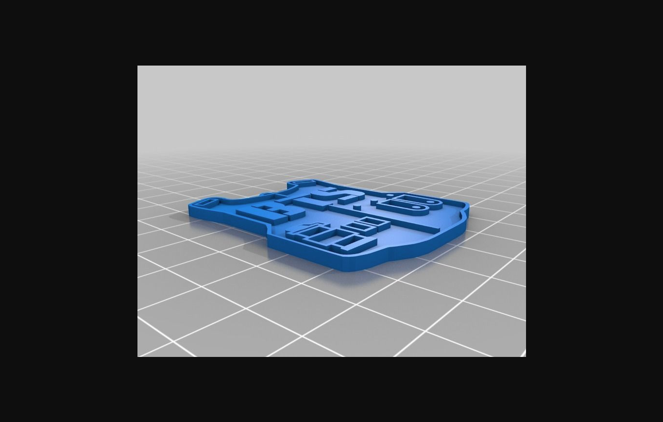 bts logo keychain by markury download free stl model printablescom 3d models art & design 2d plates logos thingiverse 3D print model - Mito3D