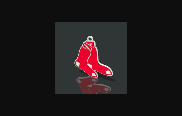 boston vermelho sox suspensão logotipo by gleonard3 baixar livre stl modelo printables 3d modelos arte projeto 2d pratos logotipos 3d print model - Mito3D