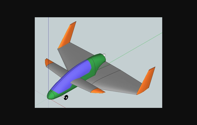 goomie by 67bope descargar gratis stl modelo imprimibles com 3d modelos juguetes juegos vehiculos avión rcplane delta aeronave 3d print model - Mito3D