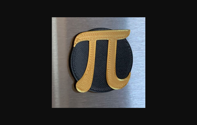 pi day magnete by monte scarica gratuito stl modello printables com 3d modelli apprendimento matematica frigorifero 3d print model - Mito3D