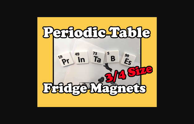 periodic table fridge magnets 3 4th size by iqless download free stl model printablescom 3d models learning chemistry & biology periodictableofelements 3d print model - Mito3D