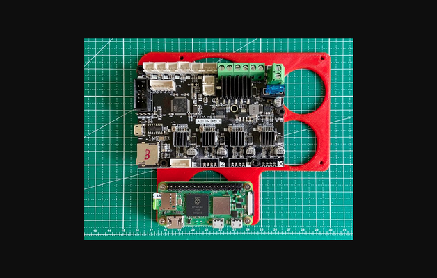 robin nano to bigtreetech skr mini adapter + raspberrry pi zero 3 4 eg sapphire pro by photobix download free stl model printablescom 3d models printers printer parts & upgrades mount board raspberry raspberrypi 3d print model - Mito3D