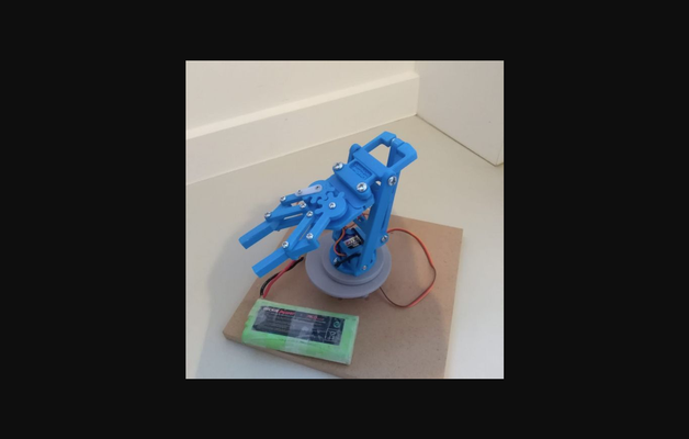 rc servo robot kol by yaratıcı elektronik indir bedava stl model basılabilirler com 3d modeller hobi yapımcılar robotik kavrayıcı uzak 3d print model - Mito3D