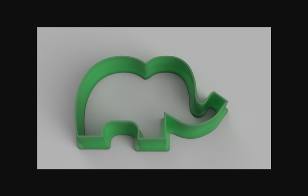 elefante galleta cortador by vulcano descargar gratis stl modelo imprimibles com 3d modelos casa cocina diwali 3d print model - Mito3D