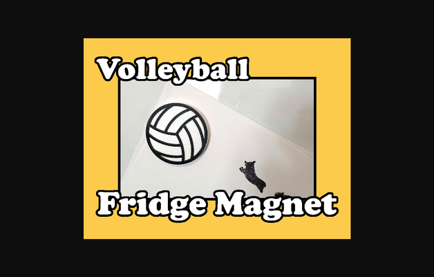 pallavolo frigo magnete by iqless scarica gratuito stl modello printables com 3d modelli gli sport all'aperto interno calamita 3d print model - Mito3D