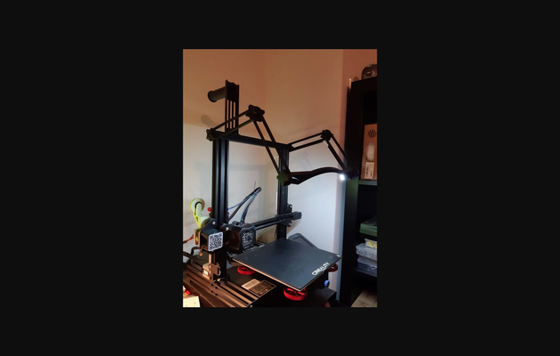 ajustable ender 3 v2 lumière bar by ck télécharger libre stl modèle imprimables com 3d modèles imprimantes créalité pièces mises niveau barre lumineuse bande led led 3d print model - Mito3D