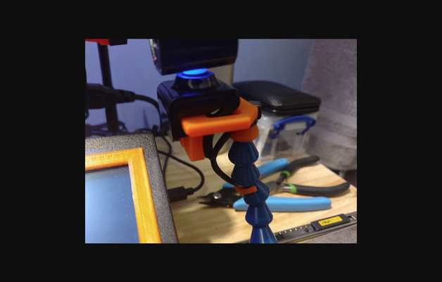 loc-line 1 4 ms hd-6000 webcam mount by geekm0nkey download free stl model printablescom 3d models printers accessories webcammount locline lockline hd6000 3d print model - Mito3D