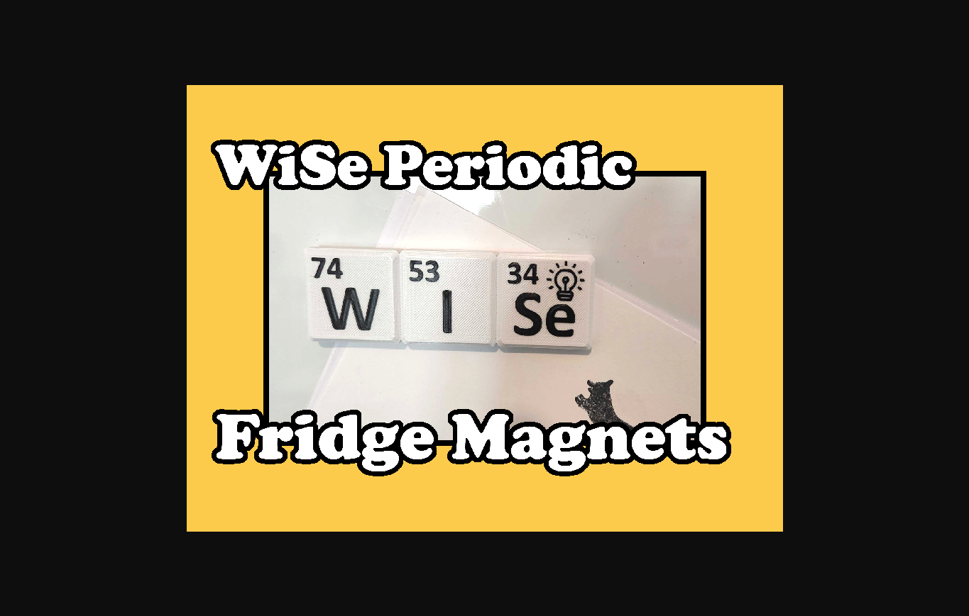 wise periodic fridge magnet by iqless download free stl model printablescom 3d models household home decor fridgemagnet periodictableofelements 3D print model - Mito3D