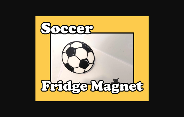 soccer fridge magnet by iqless download free stl model printablescom 3d models household home decor fridgemagnet 3d print model - Mito3D