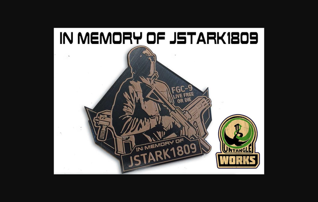 erinnerung of jstark1809 emblem patch by entwirren funktioniert download frei stl modell druckbares 3d modelle kunst design 2d platten logos logo fgc9 fgc 3d print model - Mito3D