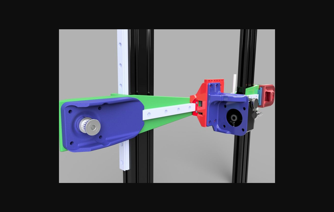 x z mgn12 lineare rotaia conversione 2020 telaio cartesiano stampanti cr 10 tevo tornado by zalog scarica gratuito stl modello printables com 3d modelli passatempo creatori idee aggiornamento motore cr10 3D print model - Mito3D