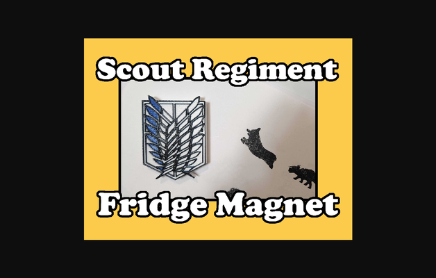 scout regiment fridge magnet by iqless download free stl model printablescom 3d models household home decor 3d print model - Mito3D