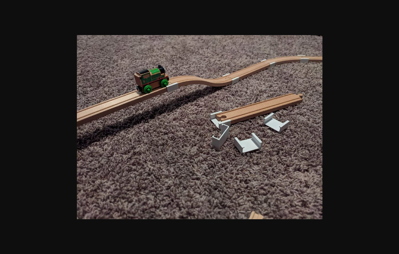 clip wooden train track by scanlory download free stl model printablescom 3d models toys & games vehicles 3D print model - Mito3D