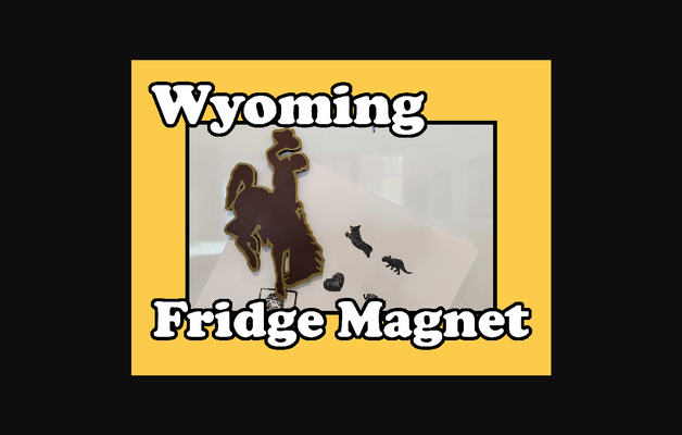 wyoming fridge magnet by iqless download free stl model printablescom 3d models household home decor 3d print model - Mito3D