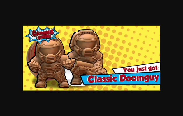 classique doomguy by heribertohobby télécharger libre stl modèle imprimables com 3d modèles jouets jeux extérieur chibi mignonne miniature condamner doomslayer 3d print model - Mito3D