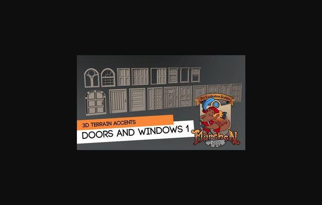 doors windows terrain kitbash kit by heribertohobby download free stl model printablescom 3d models toys & games outdoor thingiverse 3d print model - Mito3D