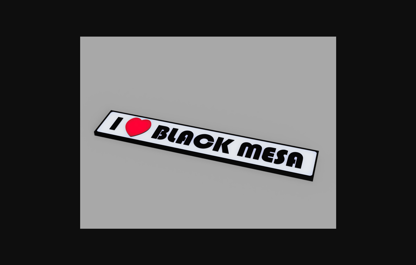 liebe schwarz mesa magnetisch plakette by eisen harrier download frei stl modell druckbares 3d modelle kunst design 2d platten logos videospiel magnet kühlschrankmagnet halbwertzeit blackmesa 3D print model - Mito3D