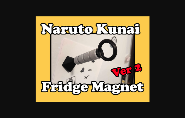 naruto kunai kühlschrank magnet 2 0 by iqless download frei stl modell druckbares 3d modelle haushalt zuhause haus dekor kühlschrankmagnet 3d print model - Mito3D