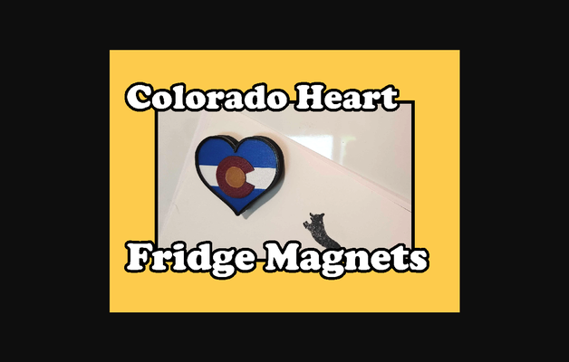 colorado heart fridge magnet by iqless download free stl model printablescom 3d models household home decor fridgemagnet 3d print model - Mito3D