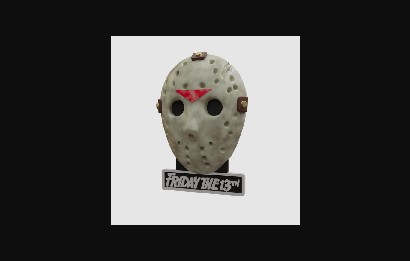 friday 13th fridge magnet by evilresident download free stl model printablescom 3d models household kitchen mask horror hockey movie 3D print model - Mito3D