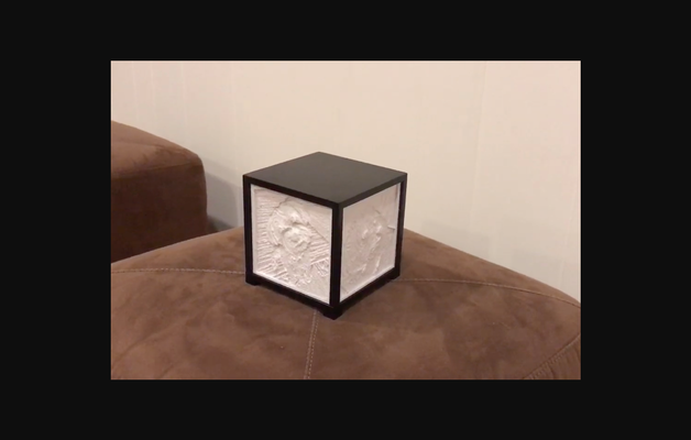 led backlight lithophane cube frame by odonnell944 download free stl model printablescom 3d models art & design designs display case 3d print model - Mito3D