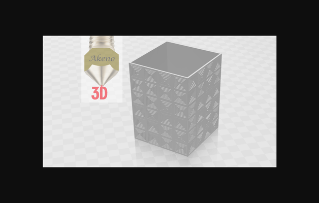 beautiful square vase by akeno download free stl model printablescom 3d models household living room 3d print model - Mito3D