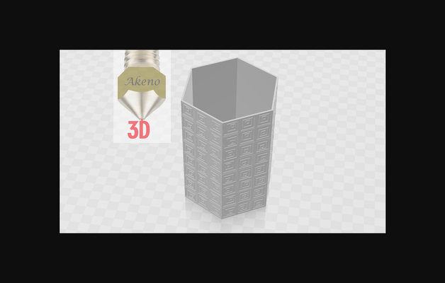 belle hexagonal vase by akeno télécharger libre stl modèle imprimables com 3d modèles ménage accueil maison décor 3d print model - Mito3D