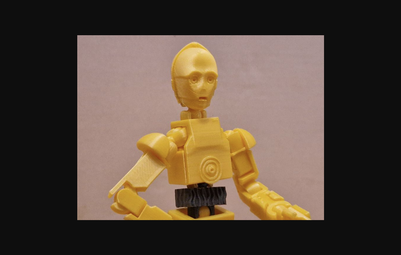 lucky c-3po by egz download free stl model printablescom 3d models toys & games action figures statues starwars c3po droid seethreepio threepeo 3D print model - Mito3D