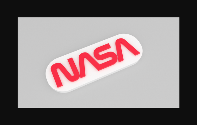 nasa kühlschrank magnet by vector3dart download frei stl modell druckbares 3d modelle haushalt küche platz rakete mond 3d print model - Mito3D