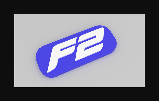 formel 2 kühlschrank magnet f2 logo by vector3dart download frei stl modell druckbares 3d modelle haushalt küche kühlschrankmagnet 3dlogo 3d print model - Mito3D