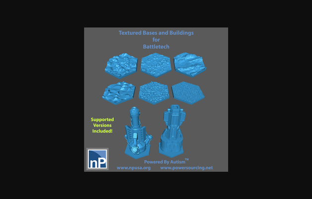 battletech edifícios bases pacote 2 by np dev baixar livre stl modelo printables 3d modelos brinquedos jogos borda terreno construção base mech scifi 3d print model - Mito3D