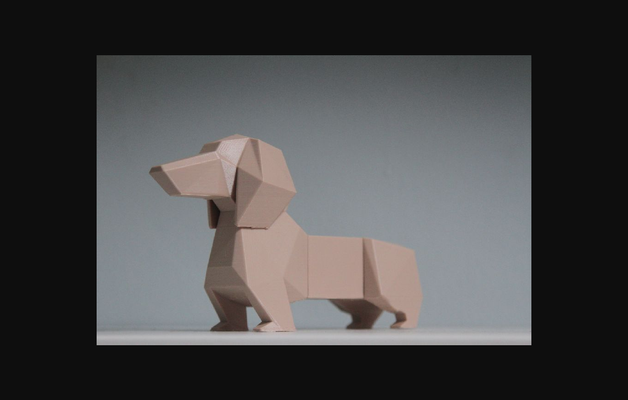 refrigerator magnets poly dachshund's butt by chianystudio download free stl model printablescom 3d models world & scans animals lowpoly dachshund 3d print model - Mito3D