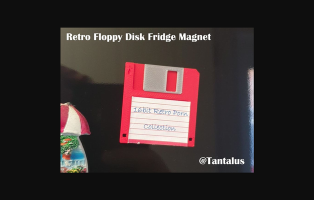 retro diskette scheibe kühlschrank magnet by tantalus download frei stl modell druckbares 3d modelle haushalt küche retrogaming niedlich 3d print model - Mito3D