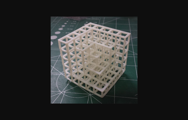 cubo mucchio 5x5 by eisforadam scarica gratuito stl modello printables com 3d modelli arte design disegni geometria wireframe pila 3d print model - Mito3D