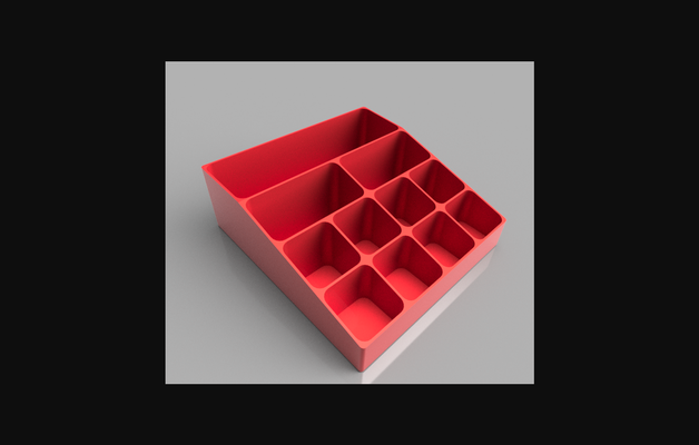 maquillaje organizador lápiz labial soporte cepillo estante by juan descargar gratis stl modelo imprimibles com 3d modelos casa baño perfume portaescobillas pintalabios 3d print model - Mito3D