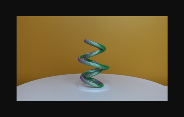 spirale base separato by tipografia scarica gratuito stl modello printables com 3d modelli arte design sculture estrusore multimateriale multicolore dual 3d print model - Mito3D