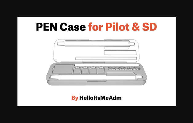 stylo cas gaine pilote sd cartes rechange charge by bonjourmesmeadm télécharger libre stl modèle imprimables com 3d modèles ménage bureau école accessoires sdcardholder trousse 3d print model - Mito3D