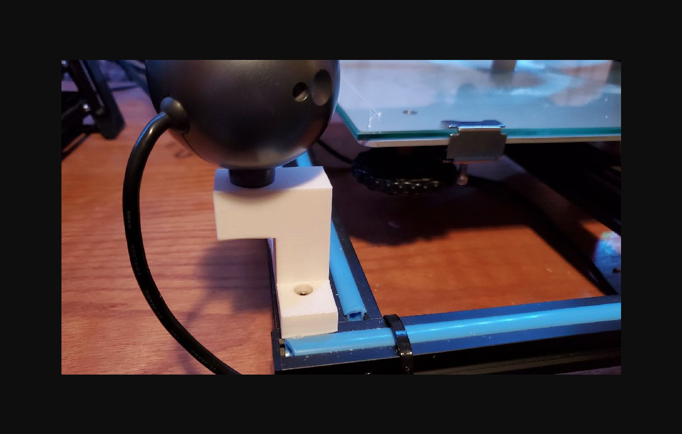 cr 10 webcam montieren by pseudobox download frei stl modell druckbares 3d modelle drucker teile upgrades cr10 logitech webcammount crealitycr10 logitechwebcam 3D print model - Mito3D