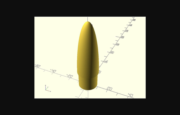 parametric model rocket nose cone by lpaelke download free stl printablescom 3d models hobby & makers rc robotics openscad 3d print model - Mito3D