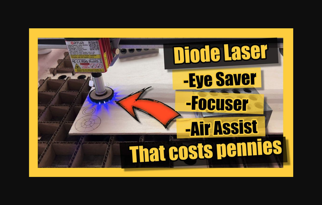 diode laser cutter engraver eye saver air assist focuser by dread maker roberts download free stl model printablescom 3d models hobby & makers mechanical parts airassist ortur 3d print model - Mito3D