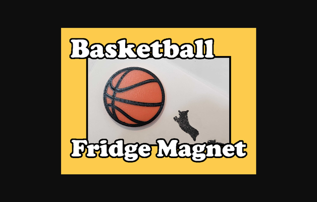 basketball fridge magnet by iqless download free stl model printablescom 3d models household home decor fridgemagnet 3d print model - Mito3D