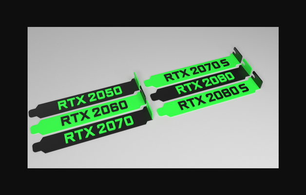 nvidia geforce rtx 2000 series pci pci-e slot covers by vector3dart download free stl model printablescom 3d models gadgets computers case graphics computer 3d print model - Mito3D