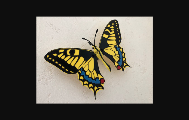 artikuliert schmetterling machaon by regis download frei stl modell druckbares 3d modelle kunst design designs dekoration tier insekt 3d print model - Mito3D