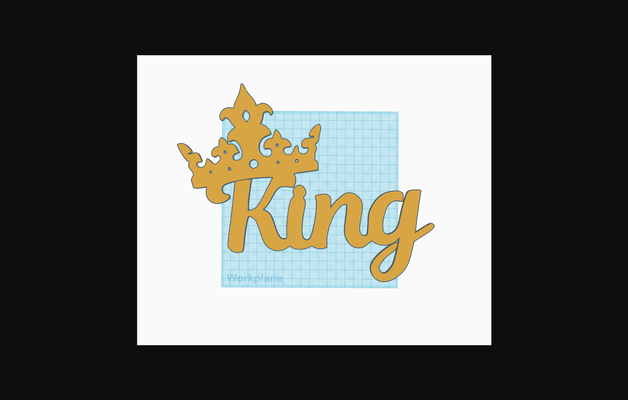 king by zinitri download free stl model printablescom 3d models art & design 2d plates logos decoration decor crown homedecor 3d print model - Mito3D