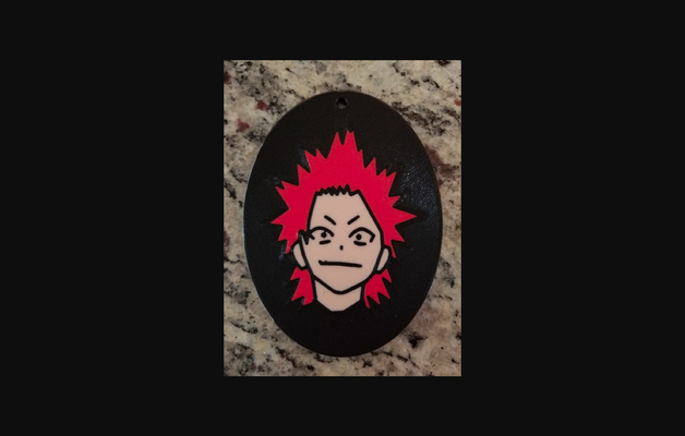 eijiro kirishima by jon download free stl model printablescom 3d models art & design 2d plates logos 3d print model - Mito3D