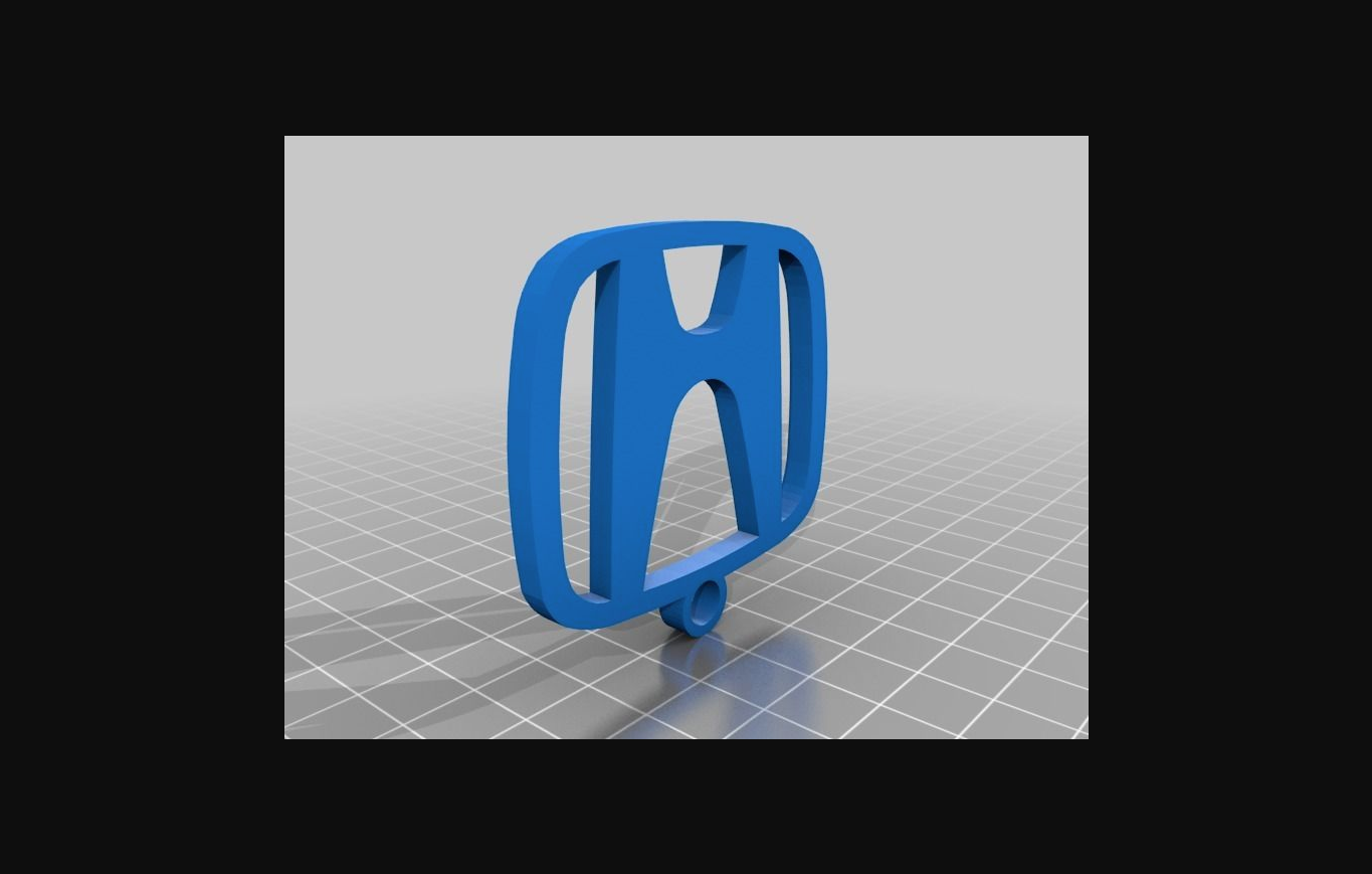 honda logo portachiavi by trevor scarica gratuito stl modello printables com 3d modelli moda accessori thingiverse 3D print model - Mito3D