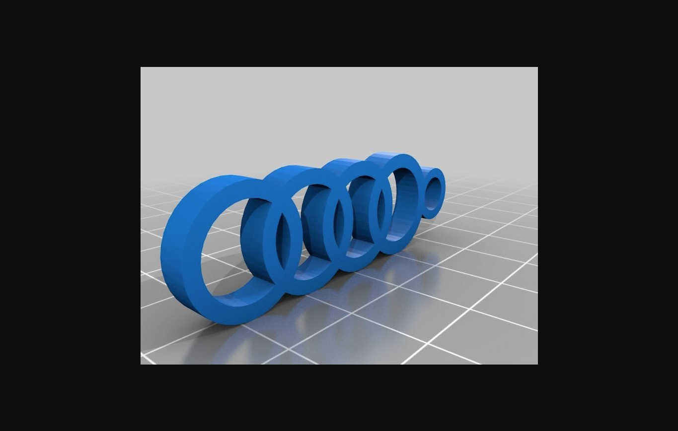 audi logo schlüsselbund by abonnieren download frei stl modell druckbares 3d modelle mode zubehör thingiverse 3D print model - Mito3D