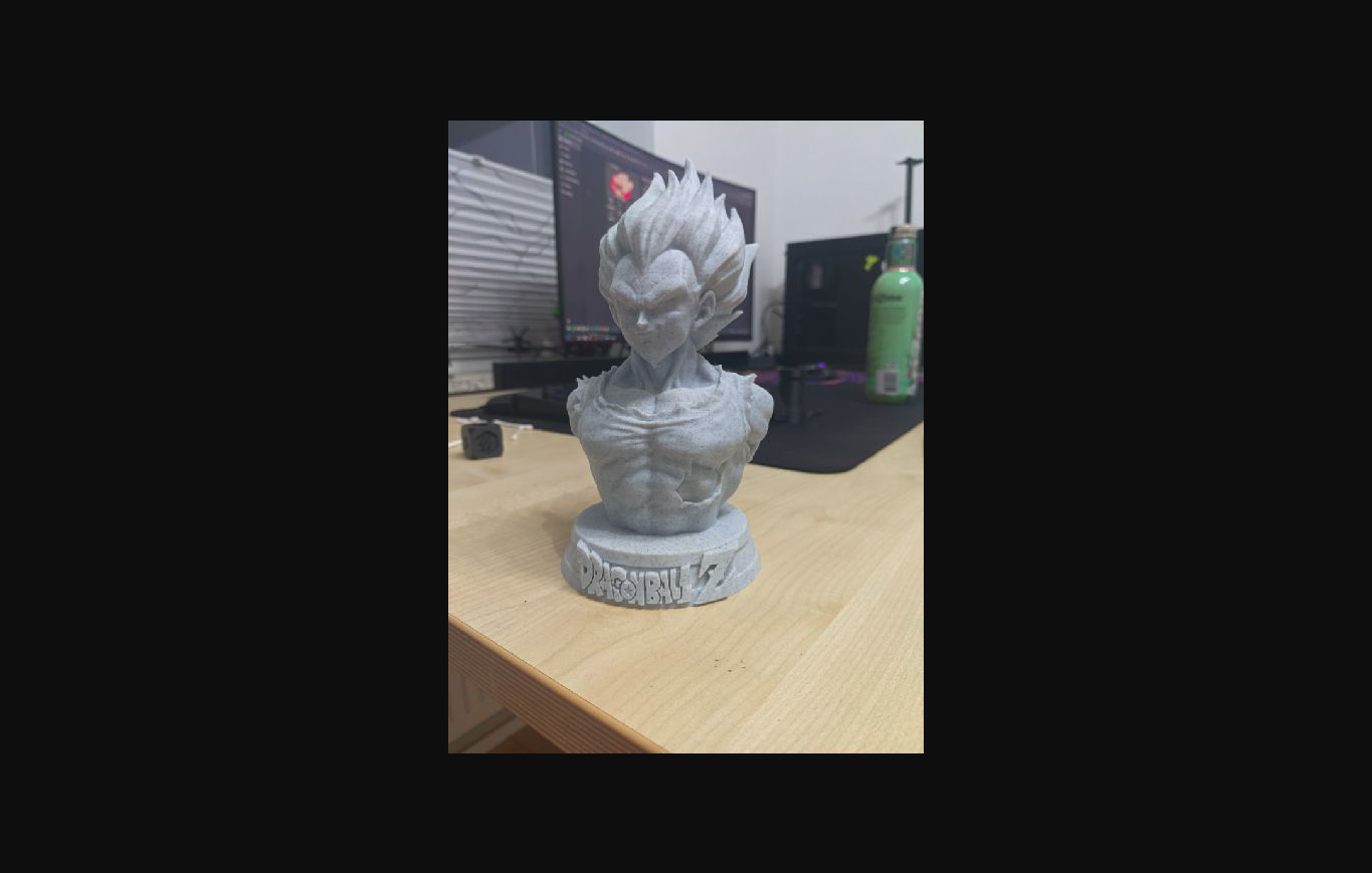 vegeta fracasso base by restaurado baixar livre stl modelo printables 3d modelos arte projeto esculturas exibição homem cara 3D print model - Mito3D