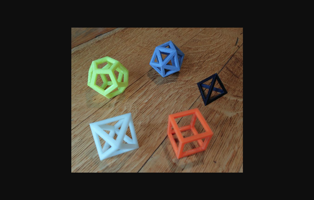 platonic solids by flipmarley download free stl model printablescom 3d models learning math platonicsolids 3d print model - Mito3D